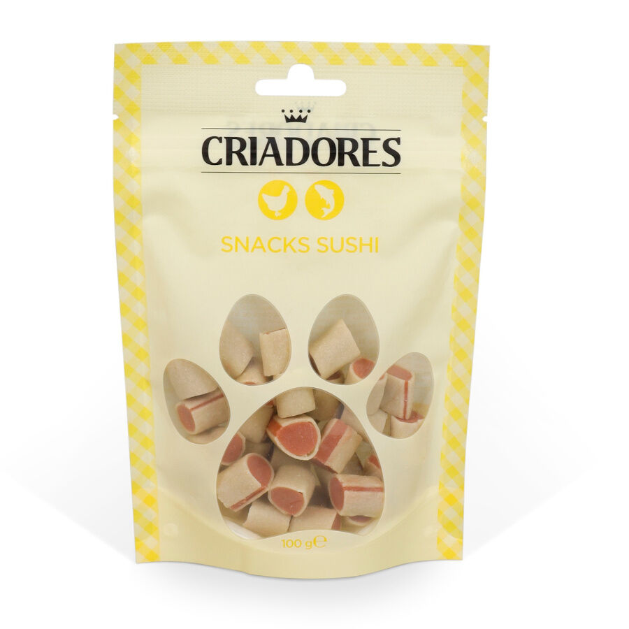 100 g Criadores Sushi de Pollo y Pescado snack para perros, , large Imagen numero 1